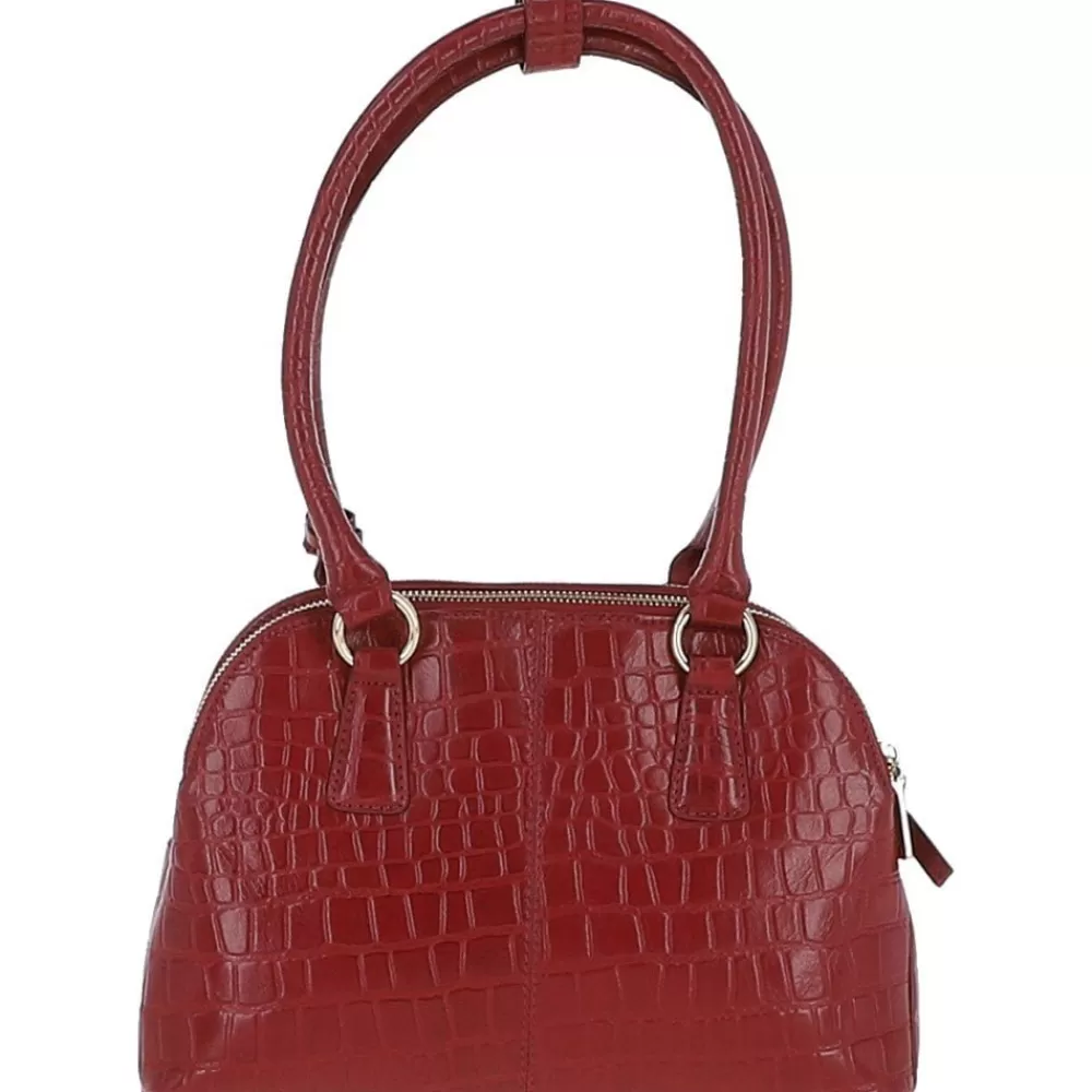 Women Ashwood Handbags Ashwood Womens Crocodile Print Long Handled Three Section Tote Bag: 62730